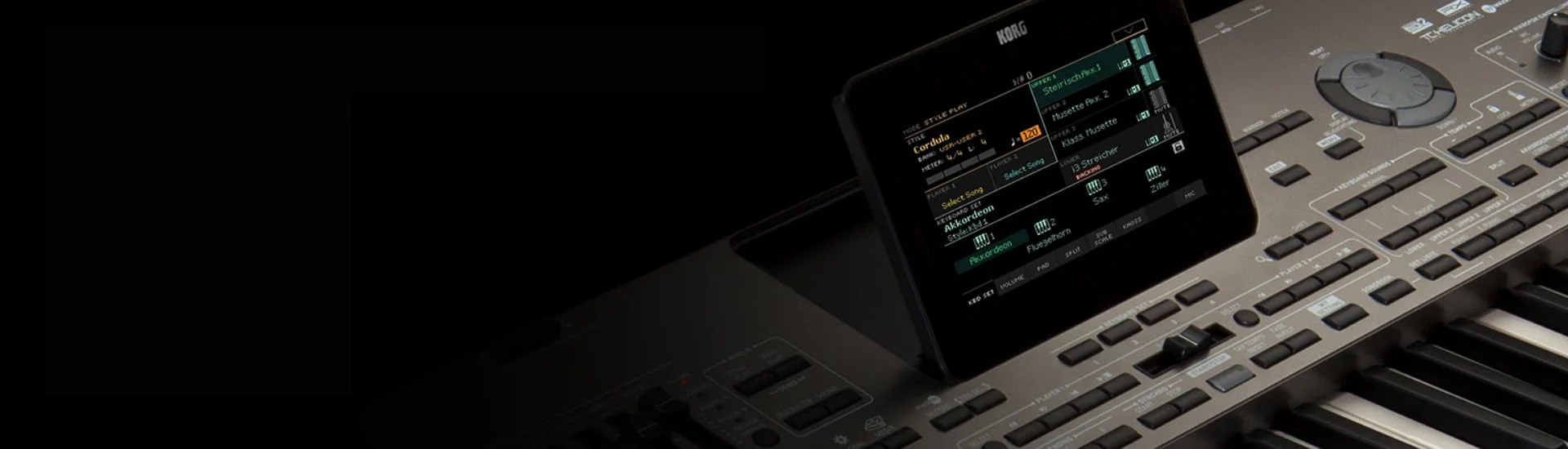 Korg Pa4x Musikant 76 E-Music Desktop Banner